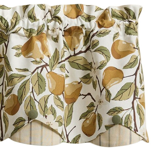 Golden Pear Lined Layered Valance - 58x15