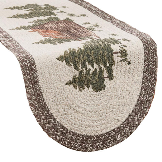 Cabin Braided Table Runner - Oval 15x36