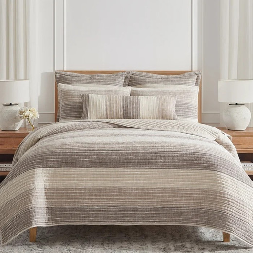 Sand Stripes Chocolate Sham