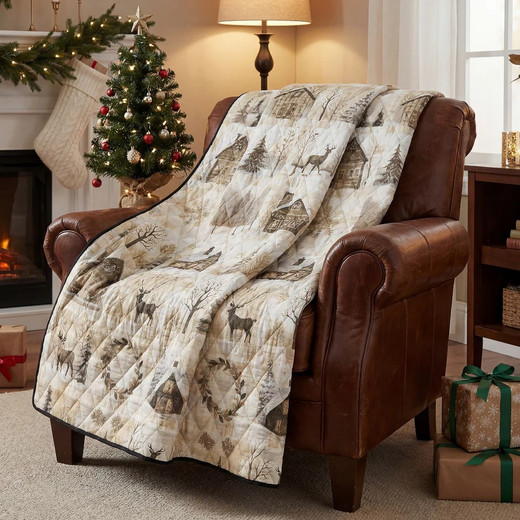 Antique Winter Throw 50x60