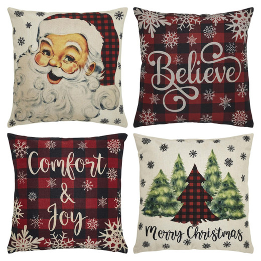 Buffalo Check Christmas Pillow Covers - Set of 4 20x20