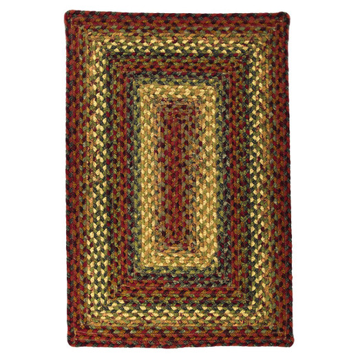 Homespice Barcelona 8x10' Oval Country Rug and Red Area Rugs