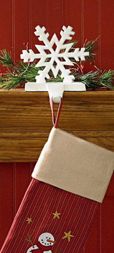 Stocking Hanger - White Snowflake