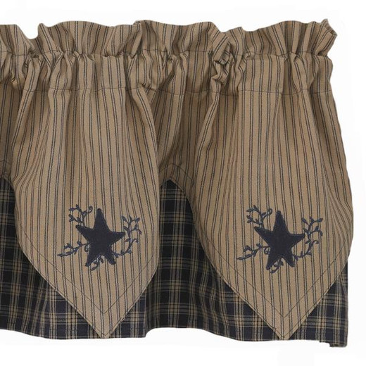 Sturbridge Navy Star Valance - Point 72x15