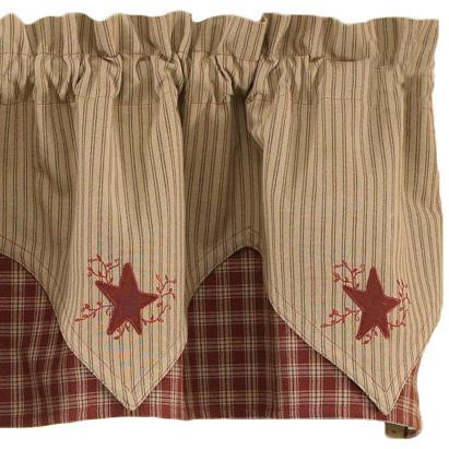 Sturbridge Wine Star Valance - Point 72x15