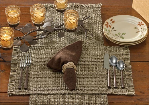 Prairie Wood Placemats - Chindi Set of 6 - Country Village Shoppe