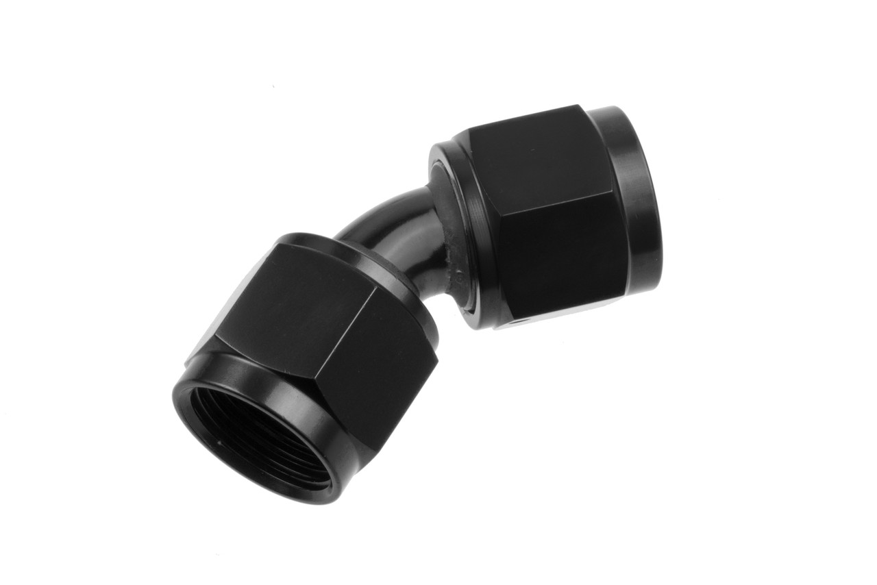 Female to Female AN swivel coupler - 45 Degree