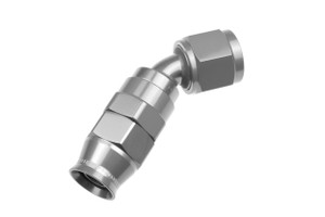 -04 AN 45 Degree PTFE Reusable Hose End -04 AN 45 Degree PTFE Reusable Hose End