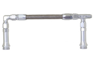 -06 X 7/8-20 Dual Inlet to fit Holley-4150 (center to center 9.3") -06 X 7/8-20 Dual Inlet to fit Holley-4150 (center to center 9.3")