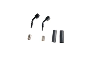 -03 45º crimp brake line fitting, black - 2 units/pkg