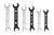 Double-ended aluminum AN wrench-  complete set -04 to AN -16 - Black & Clear Double-ended aluminum AN wrench-  complete set -04 to AN -16 - Black & Clear