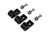 9/16" Polished Aluminum Line Clamps-black - 6pcs/pkg