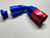 -06 to 5/16" factory SAE quick disconnect female 90 degree - Red/blue