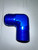 -16 AN 90 degree male adapter to (1") NPT male - Blue