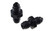 -03 AN male to 7/16-20 female inverted flare, black - 2pcs/pkg