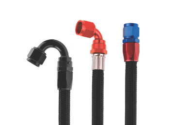 Red Horse Performance 235-08-20 E85 Compatible Stainless Core Hose - High Flow Fuel Line