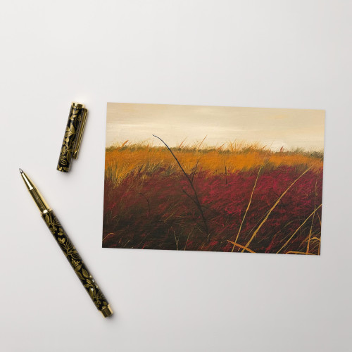 Field of Red and Gold - Greeting card