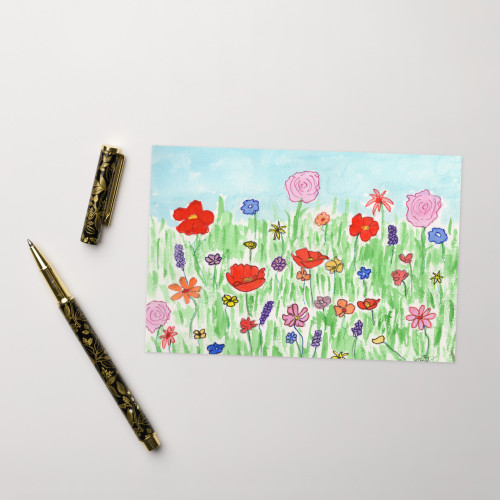 How many flowers? - Greeting card