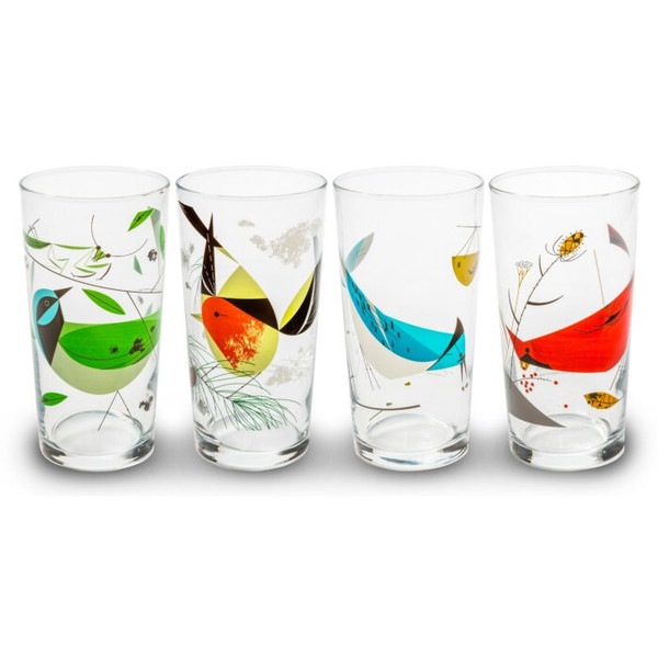 Harper Glasses (Set of 4) - Bird Glasses 2