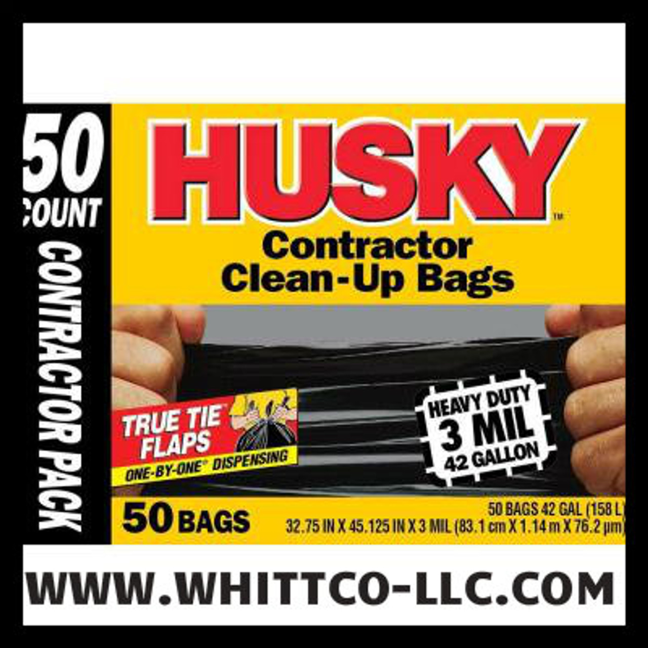 Husky Heavy Duty Contractor Bags, 42 Gallon, 40 Bags, 2 Mil