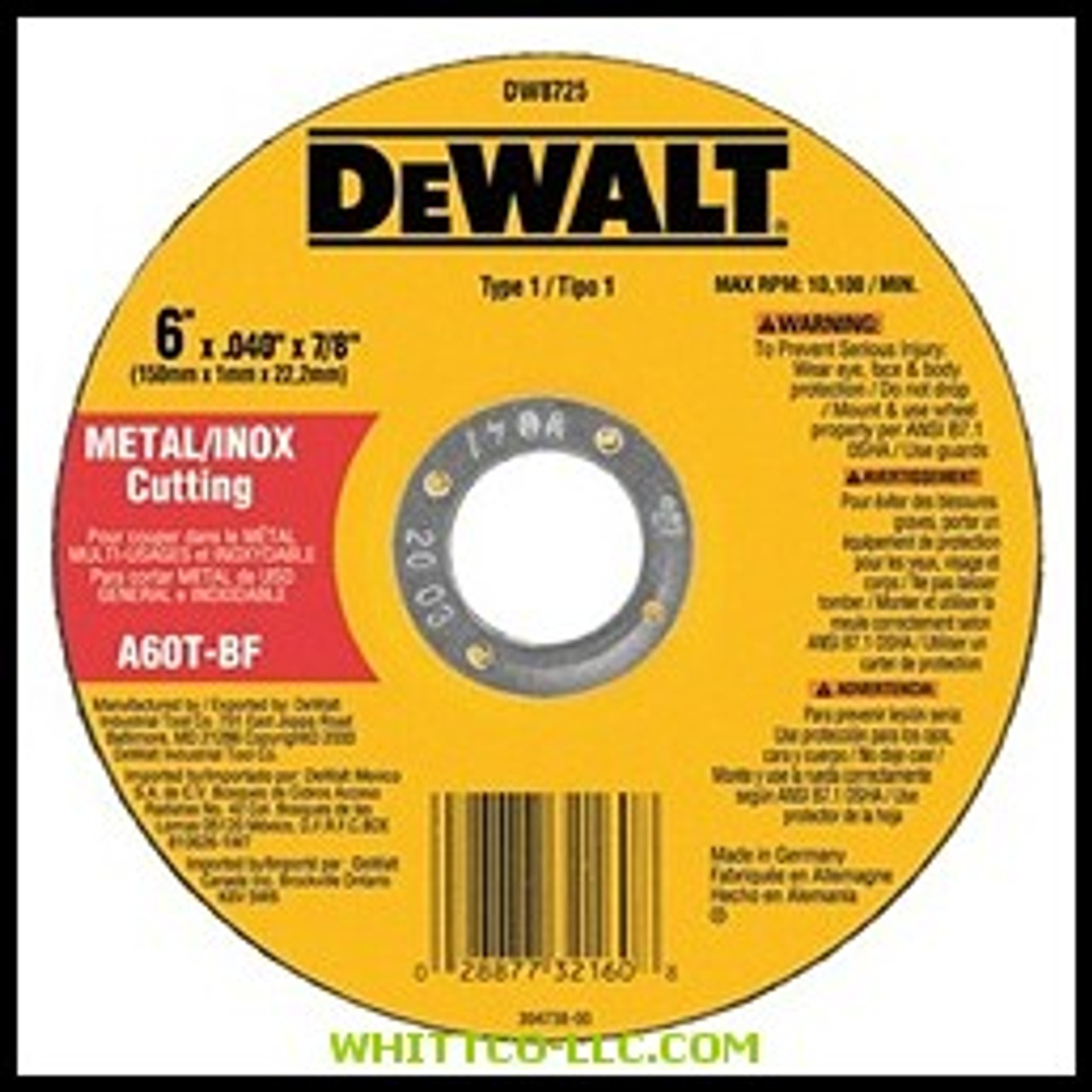 dewalt 6 cut off wheels