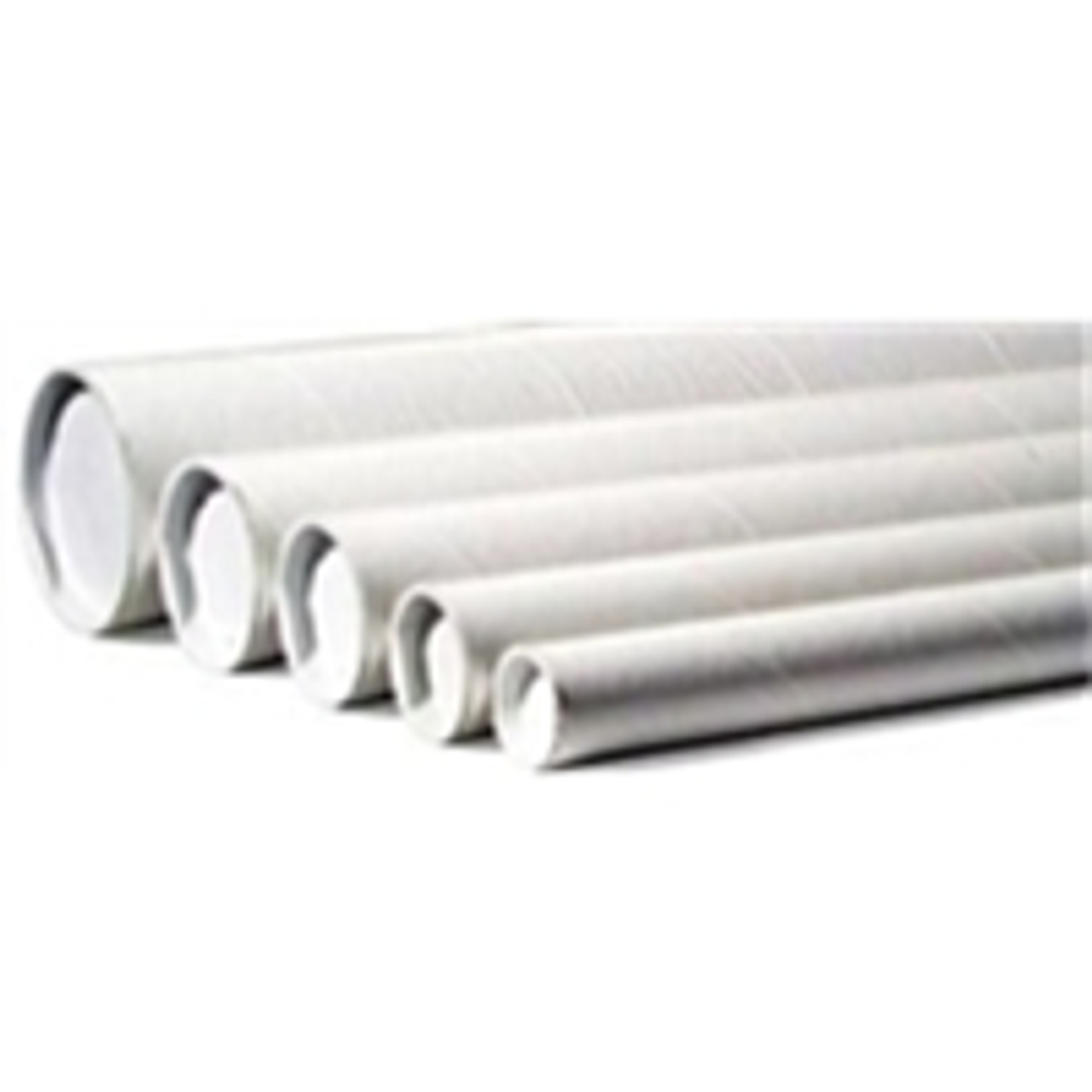 Bilot White Mailing Tubes with s, 2-inch x 36 inch usable length (6 Pack) 