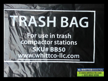 compactor station bags black 2.5 mil BB50 fits big belly & others - non oem