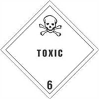 D.O.T / Hazard Class Labels LABDL5181 #DL5181 4 x 4" Toxic