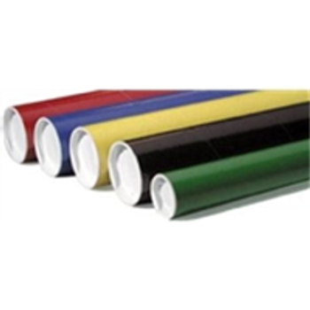 P2009BL Colored Mailing Tubes 2 x 9" Black Tube (5