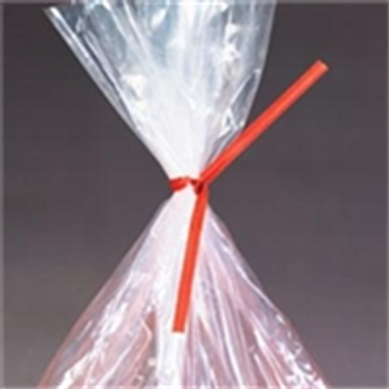 Paper Twist Ties PBT7R 7" x 3/16" Red Paper