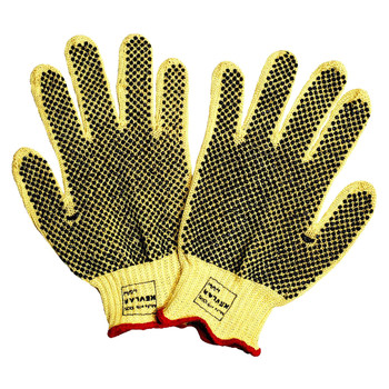 3075M 100% KEVLAR®  MACHINE KNIT  7-GAUGE  2-SIDE PVC DOTS  ANSI CUT LEVEL 3 Cordova Safety Products