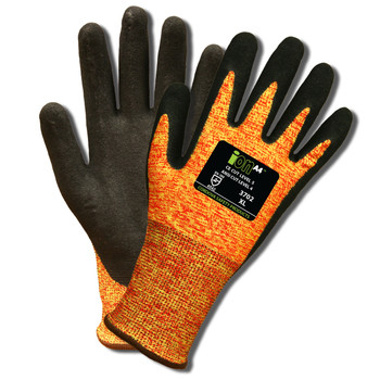 3702XL iON A4  MANDARIN 13-GAUGE HPPE/GLASS SHELL  SANDY NITRILE PALM COATING  ANSI CUT LEVEL 4 Cordova Safety Products