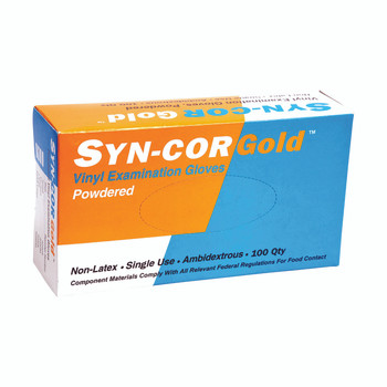 4050M SYN-COR GOLD VINYL  EXAM GRADE  POWDERED Cordova Safety Products