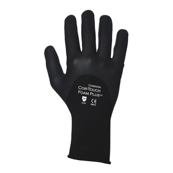 6897L COR-TOUCH FOAM PLUS  13-GAUGE  BLACK NYLON SHELL  3/4 BLACK MICRO-FOAM NITRILE COATING Cordova Safety Products