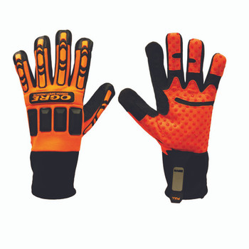 7701L OGRE  ORANGE SPANDEX BACK  ORANGE SYNTHETIC LEATHER PALM  TPR PROTECTORS  SILICONE GRIP  NEOPRENE CUFF Cordova Safety Products