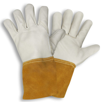 8135M STANDARD GRAIN COWHIDE MIG-TIG  4-INCH  RUSSET SPLIT GAUNTLET   Cordova Safety Products