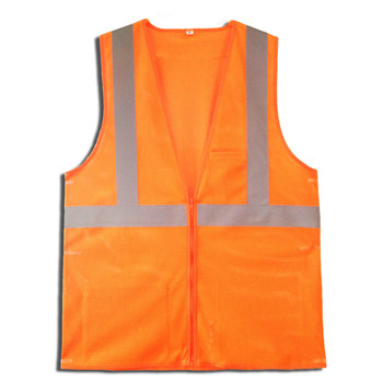 VZ260P3XL CLASS II  ORANGE MESH VEST  ZIPPER CLOSURE  2-INCH SILVER REFLECTIVE TAPE  CHEST POCKET  LOWER INSIDE POCKET Cordova Safety Products