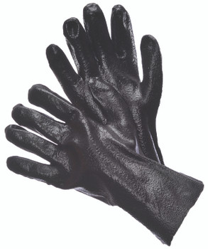 96-6901  - SEMI-ROUGH FINISH BLACK PVC 12" CHEMICAL RESISTANT GLOVES