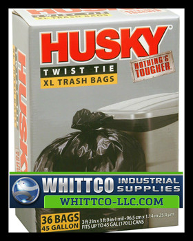 Husky 45-Gallon Trash Bags HK45036B 36 Count HK45036B