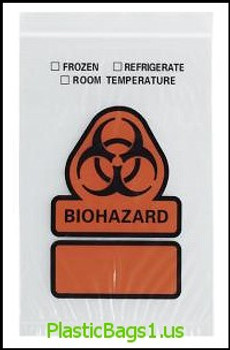 Q606 Biohazard Printed 3 Wall Reclosable Bags 12x15 RD Plastics