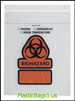 B51 Biohazard Printed 3 Wall Tear-Away Top 8x10 RD Plastics