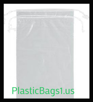 G101 Clear Double Drawstring Bags 6x10 RD Plastics