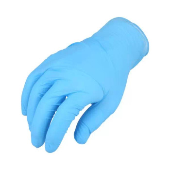 GLNMPFL8-XL Extended Cuff Fully Textured Blue Nitrile 8 mil EXAM Powder Free Gloves Xlarge; 50 box