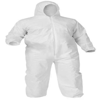 CAMPBW-4XL White 55G Microporous Coverall-with HOOD & BOOT elastic cuffs ankles & waist 25 Master Case