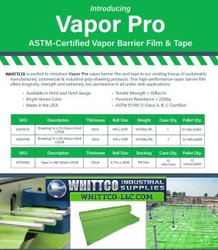 Vapor Pro underslab vapor barrier crawlspace