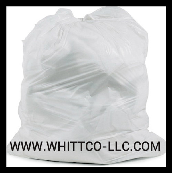 SL3858XHW-2 White trash bags - can liners - WHITTCO Industrial supplies