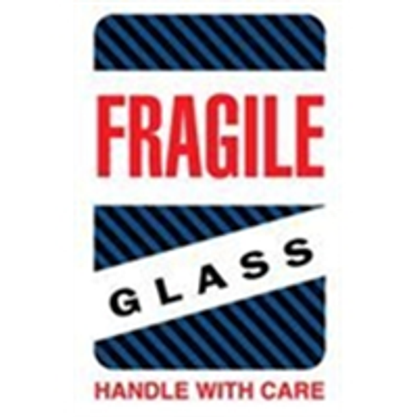 LABDL1570 Glass/Liquid Labels #DL1570 4 x 6" Fragi