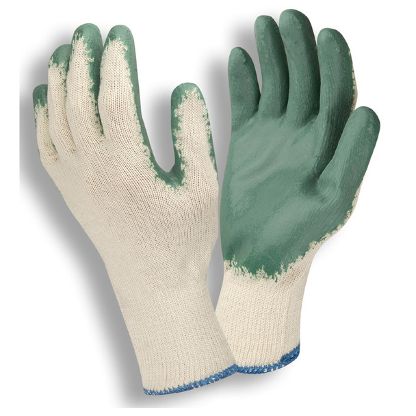 3892XL STANDARD  10-GAUGE  NATURAL MACHINE KNIT  GREEN SMOOTH LATEX PALM COATING Cordova Safety Products