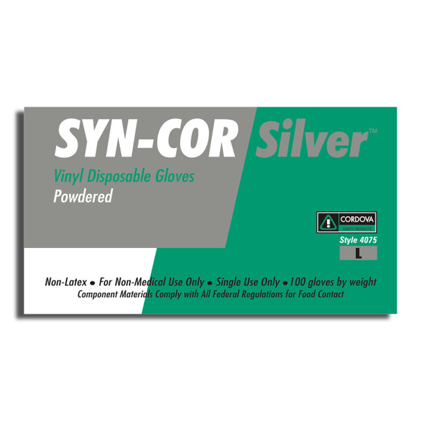 4075M SYN-COR SILVER VINYL  INDUSTRIAL GRADE  POWDERED Cordova Safety Products