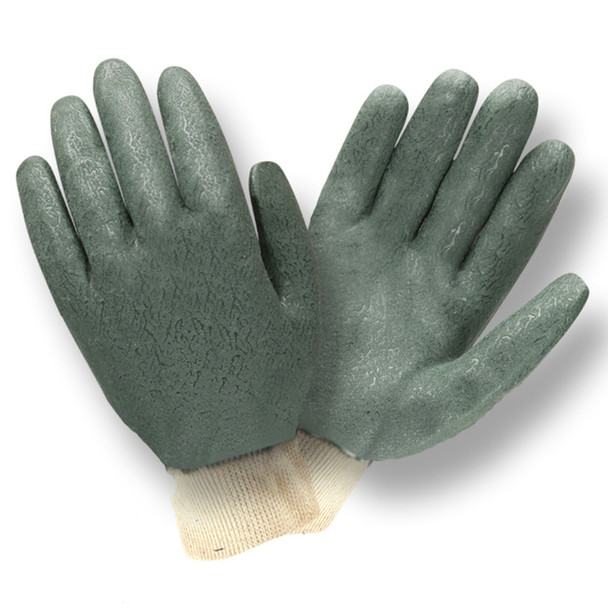 5200J GREEN DOUBLE DIPPED  ETCHED GRIP  JERSEY LINED  KNIT WRIST Cordova Safety Products